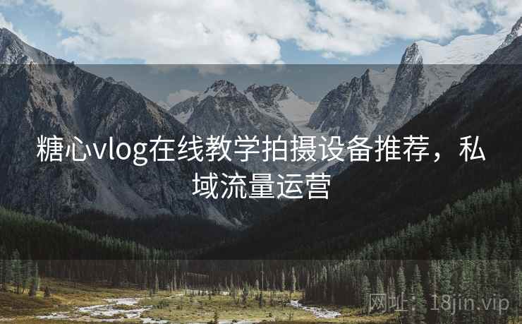 糖心vlog在线教学拍摄设备推荐,私域流量运营